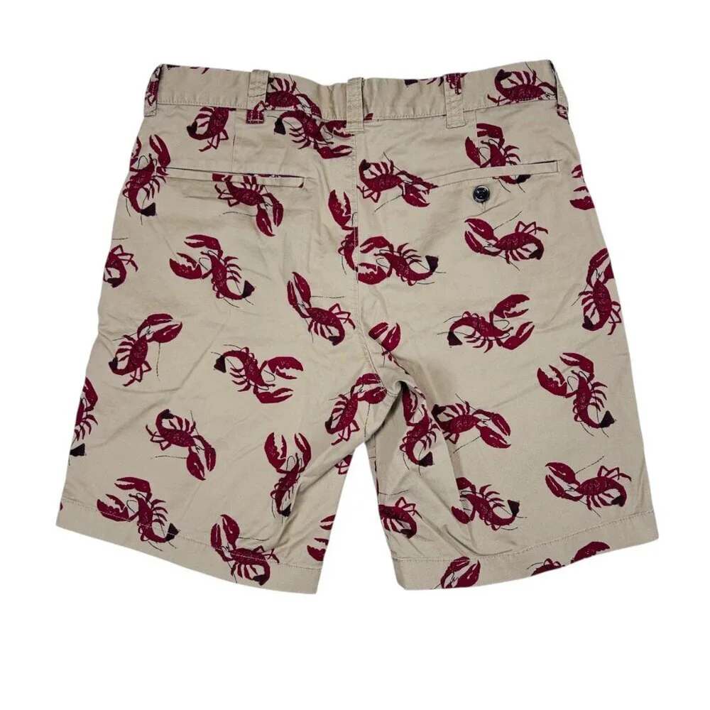 J.Crew Chino Lobster Shorts 30 Men Coastal Graphic Brunch Party